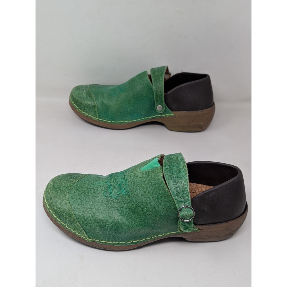 Rocky 4EurSole Green Inspire Me Leather Clog Shoes Women's Size‎ 41 / US 10-10.5 - Picture 3 of 7